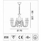 DE MAJO - 2599 K10 SOSPENSIONE 10 LUCI